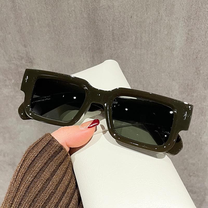 Men Vintage Rectangle Sunglasses UV400 Protection Luxury Brand Design Fashion Retro Shades for Women and Men