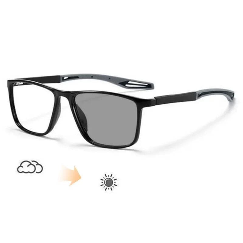 Photochromic Sports Glasses for Men Ultra Light Anti Fall Running Goggles Color Changing Myopia Glasses Outdoor 0