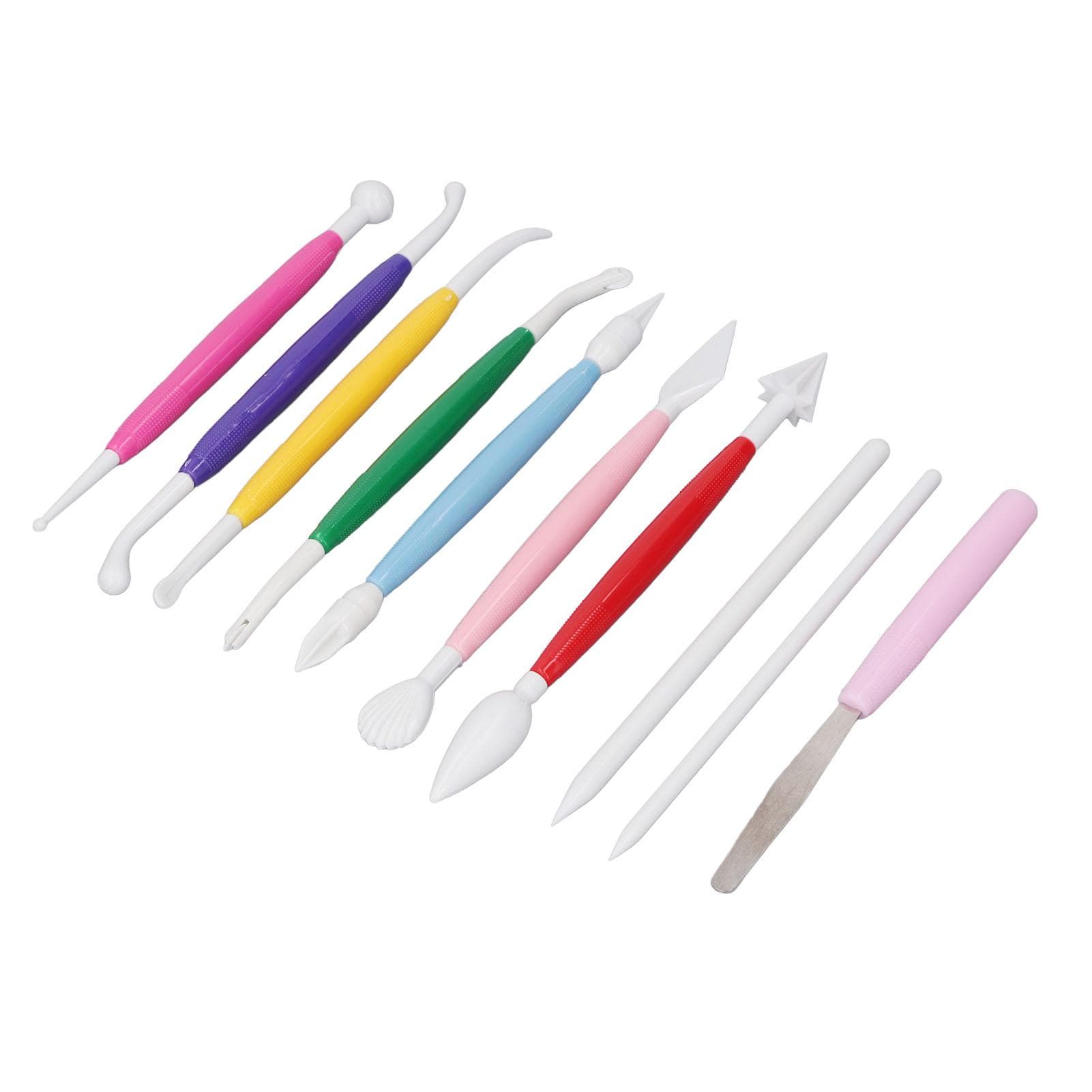 10PCS Set Cake Decorating Hand Tool Plastic Fondant Decorating Engraving Pen Set for Baking