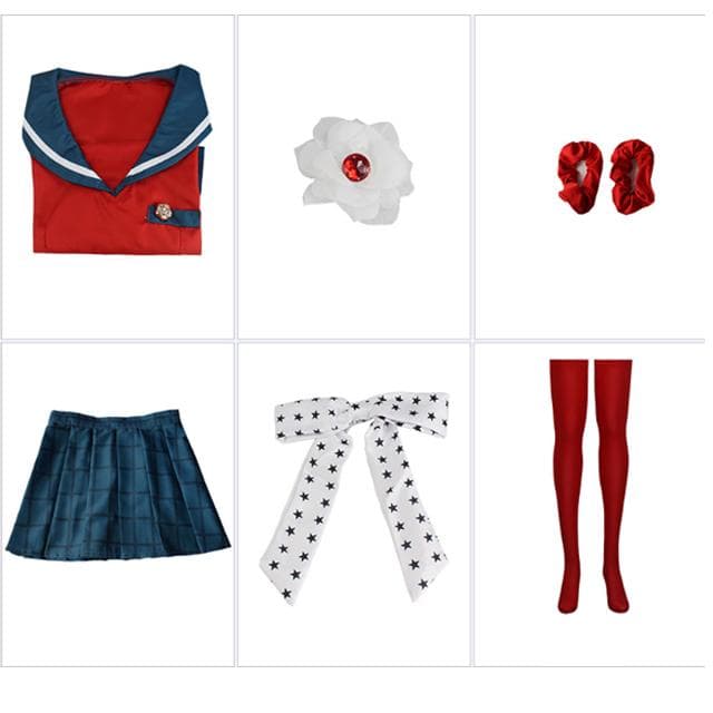 Anime Danganronpa Harukawa Maki School Girls Uniform Set Cosplay Costume S