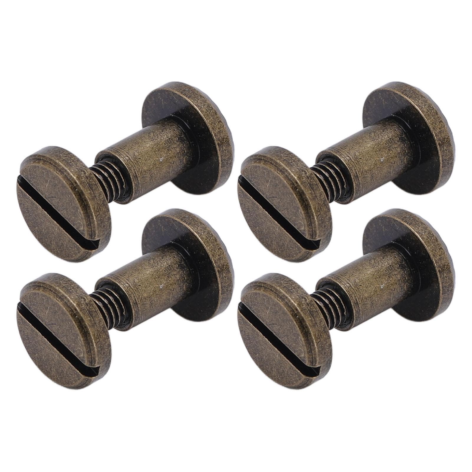 20 Sets 8 X 6mm Binding Screws Antique Bronze Arc Slotted Head Binding Rivets Screw Studs for DIY