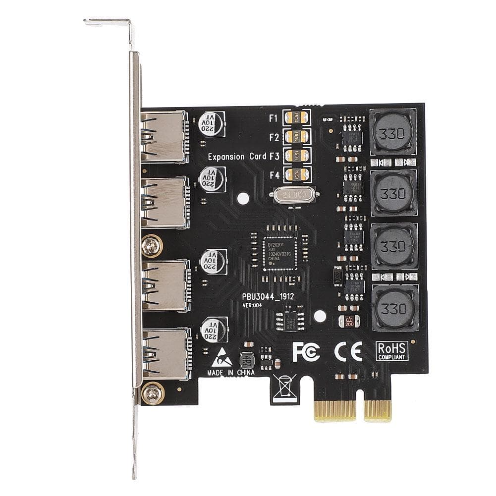 4 Port PCI-E to USB 3.0 PCI Express Expansion Card Adapter 5 Gbps Speed