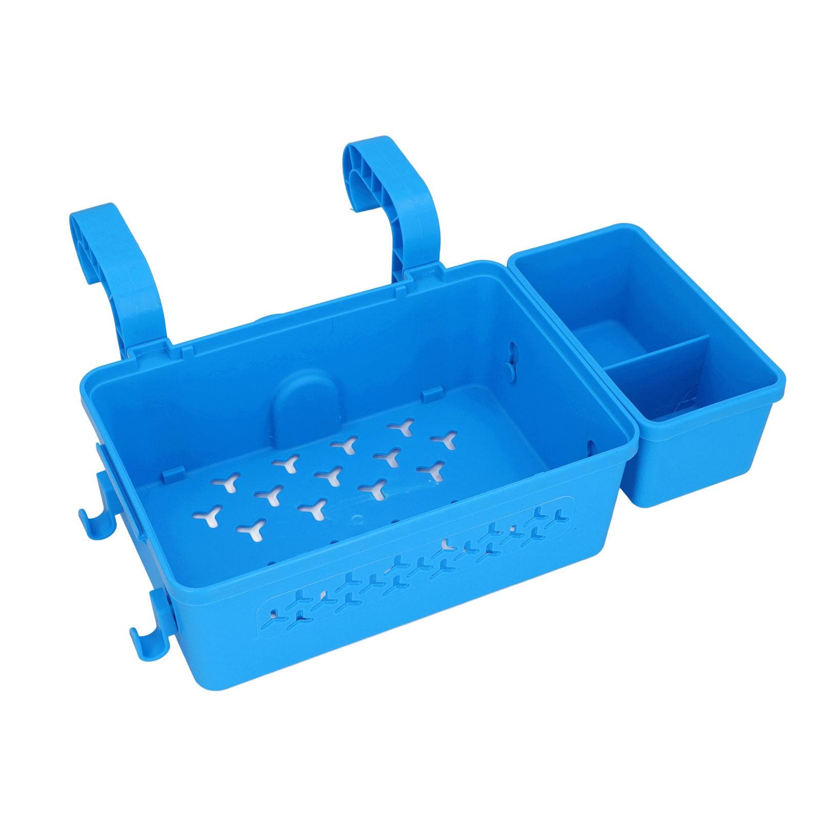 Poolside Storage Basket Thickened Swimming Pool Hanging Basket with Cup Holder for 2.3in Or Less