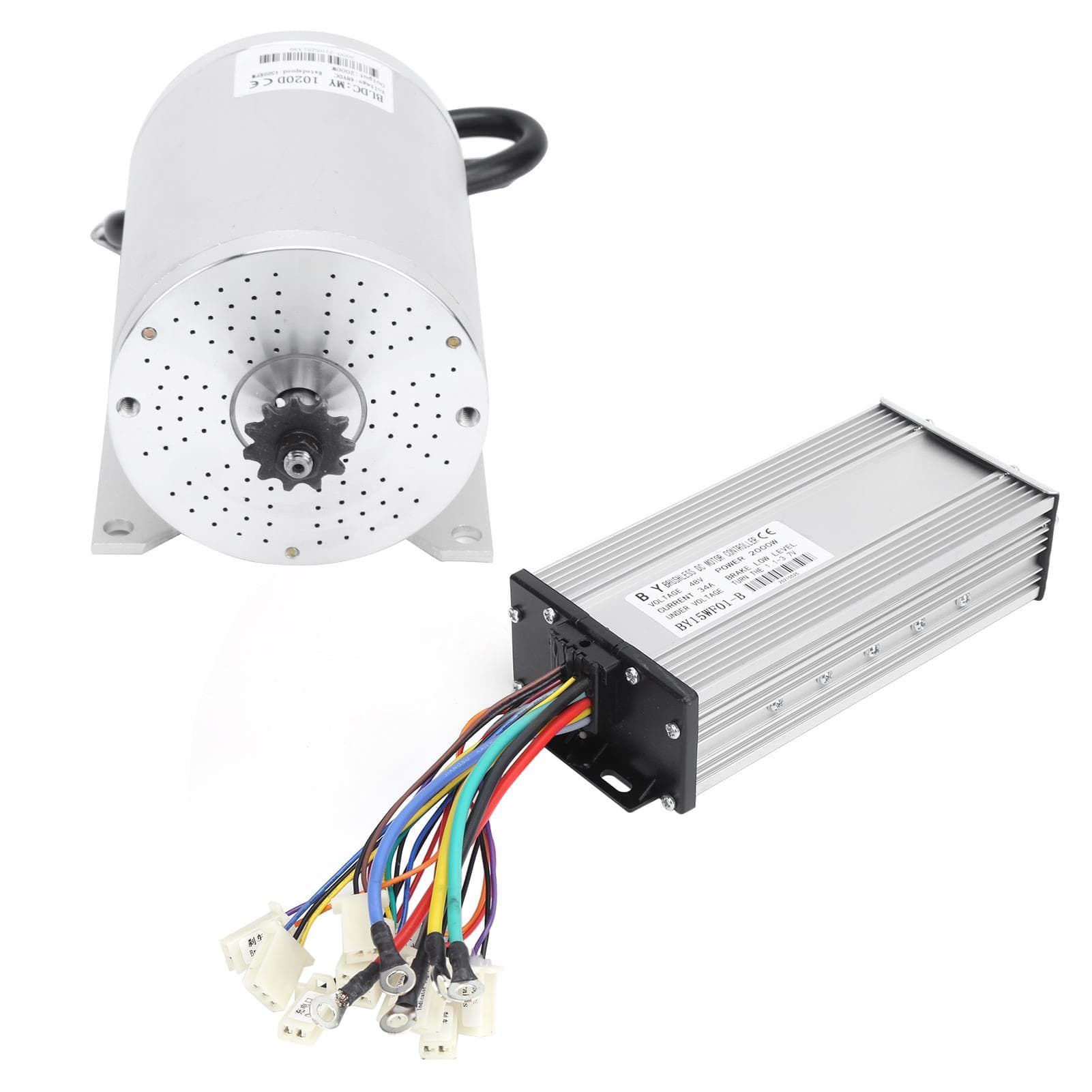 48V 2000W Brushless Motor with Controller 3 Speed Reversing Throttle Electric Scooter Kit