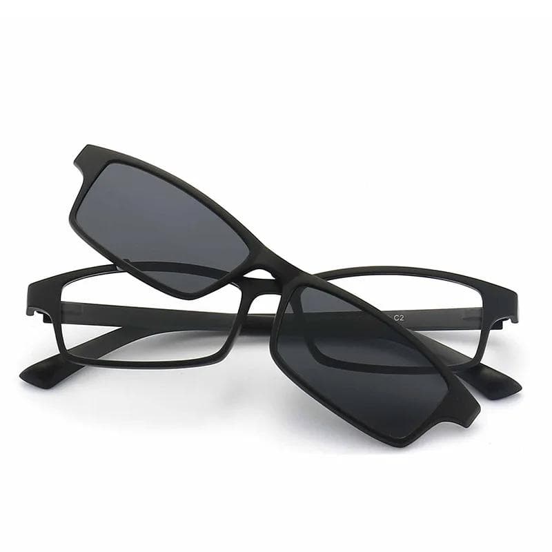 5PCS Magnetic Clip On Sunglasses UV400 Plastic Frame for Women Men Night Driving SHOW AS PICTURE