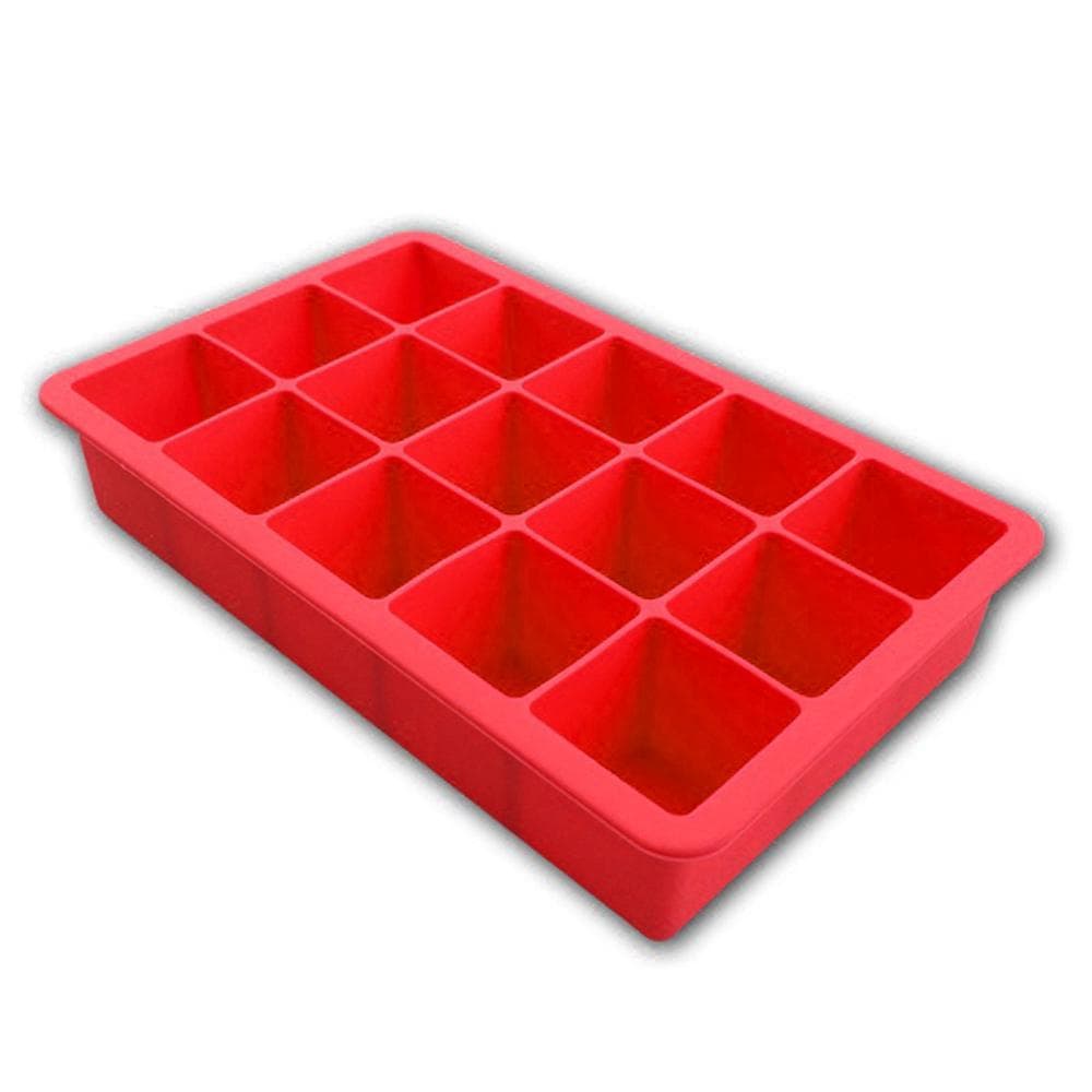 Food Grade Silicone Ice Cube Tray 14 Grids Ice Cube Mold Small Ice Maker red