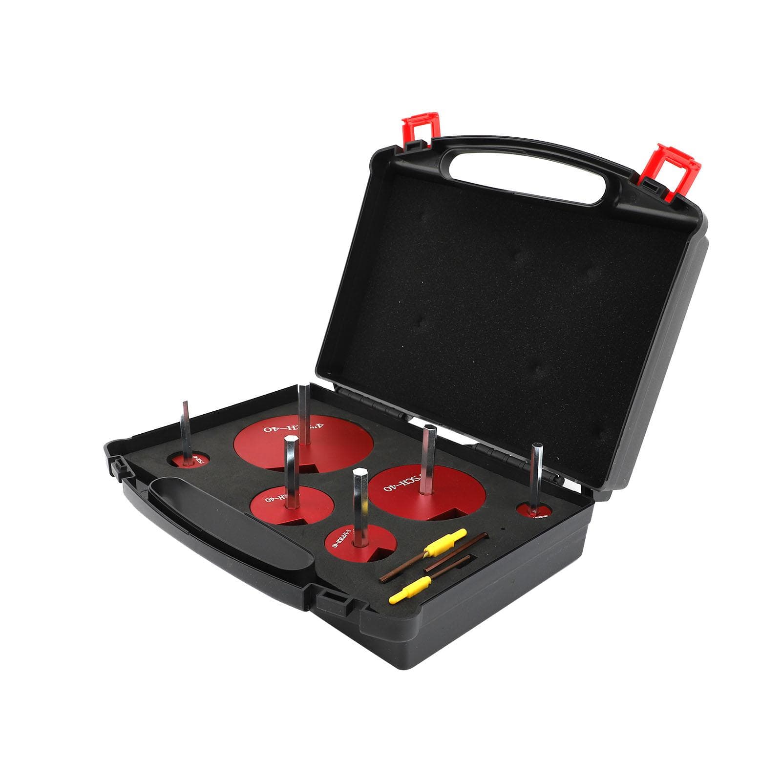 6PCS PVC Pipe Reamer Plastic Pipe Fitting Saver Cutter Tool Set for 12 Inch Drill SCH40 ABS CPVC