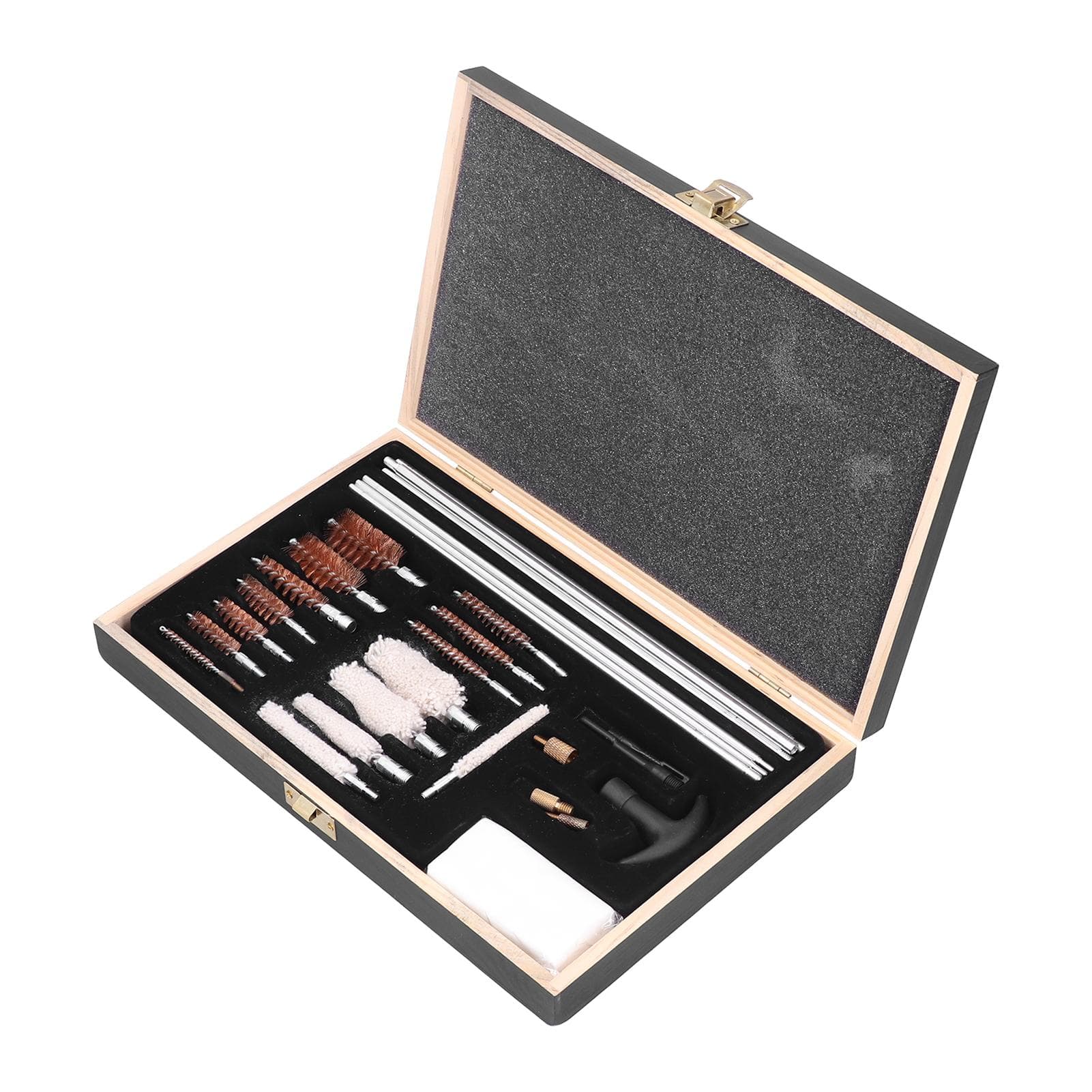 28Pcs Universal Gun Cleaning Kit Rifle Barrel Accessories Tool Box Aluminum Alloy Brushes Set