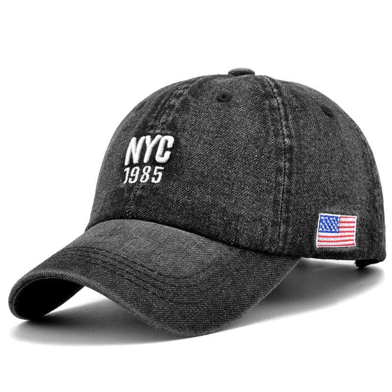 Men and Women Cowboy Baseball Cap Embroidery Letters Summer Hip Hop Sports Cap L black
