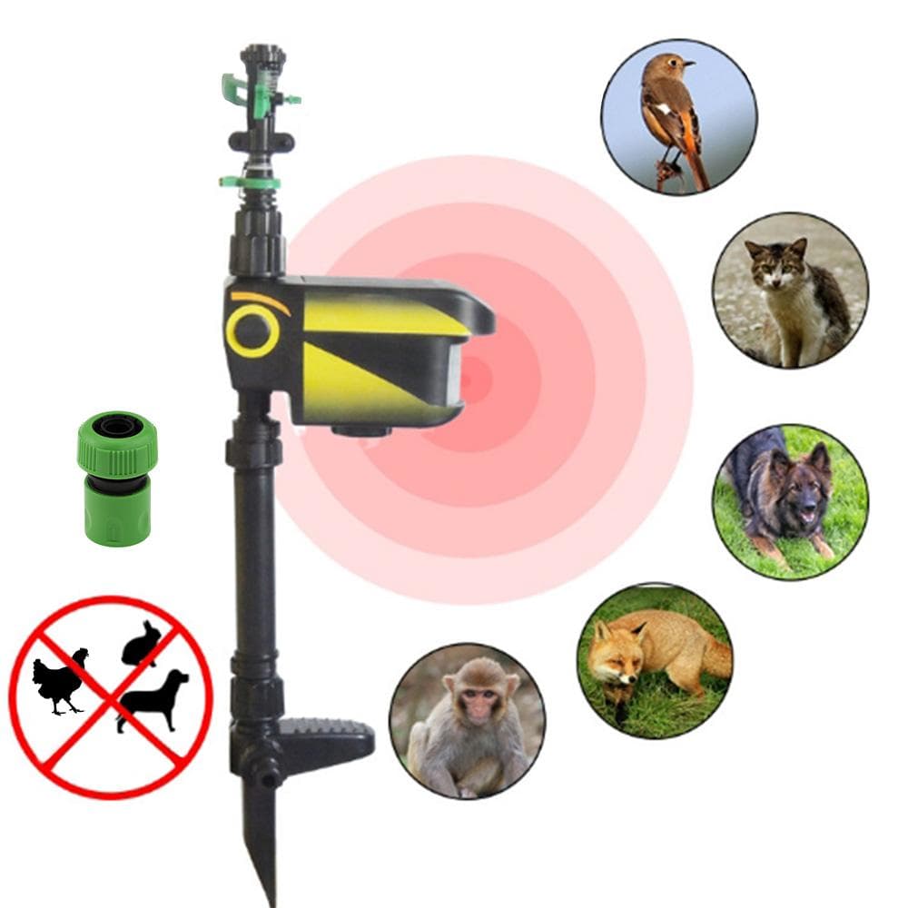 Solar Mouse Repellent Sprinklers for Yard Motion Activated Bird Deterrents for Outside Coyote 1/2 inch connector