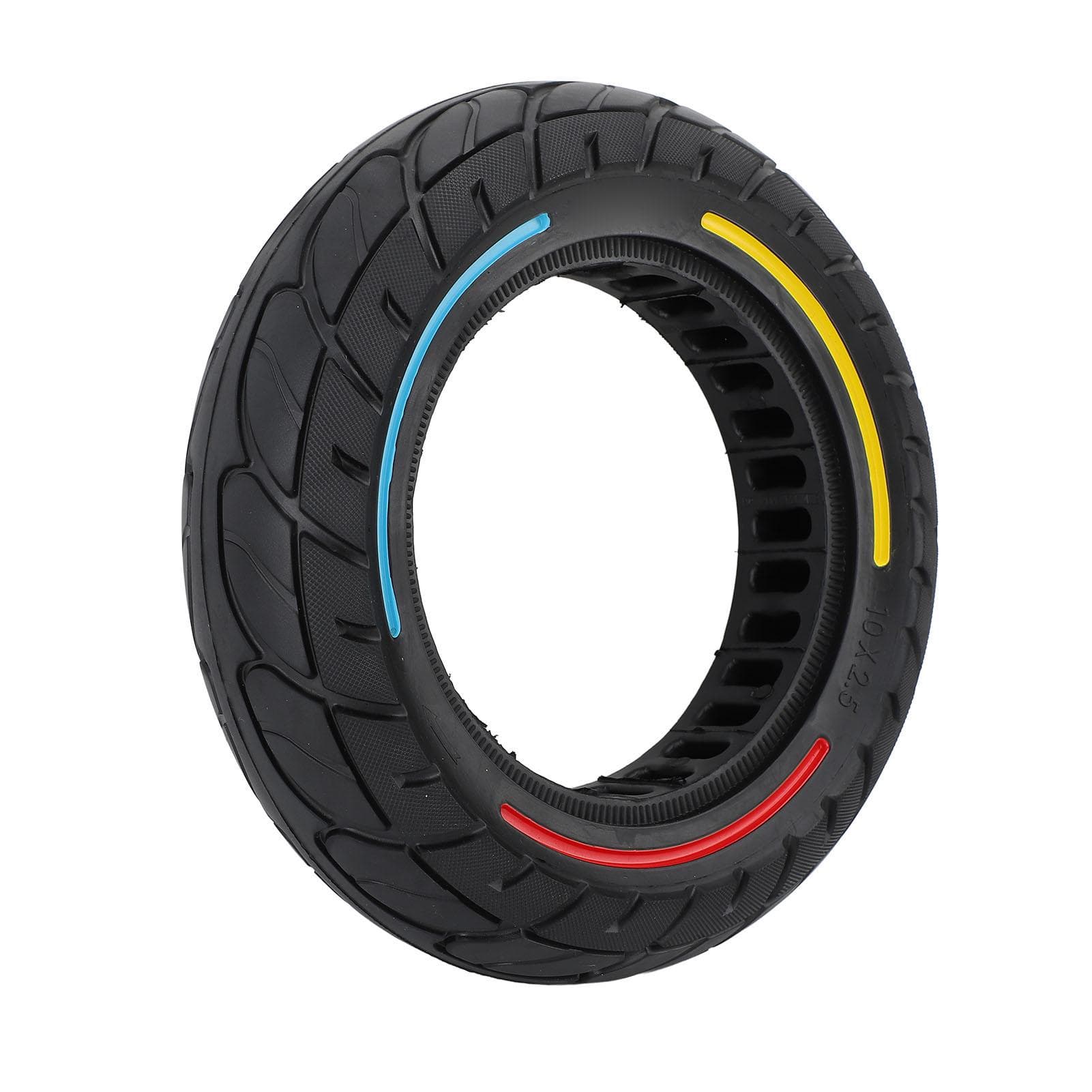 10x2.5 Electric Scooter Solid Tire 10in Rubber Colorful Anti Slip Impact Resistant Scooter