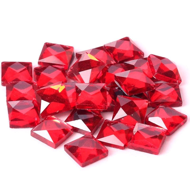 Glass 100 piece/lot 6 8 10mm FlatBack Stones Square Crystals Rhinestones Sewing Beads 8mm