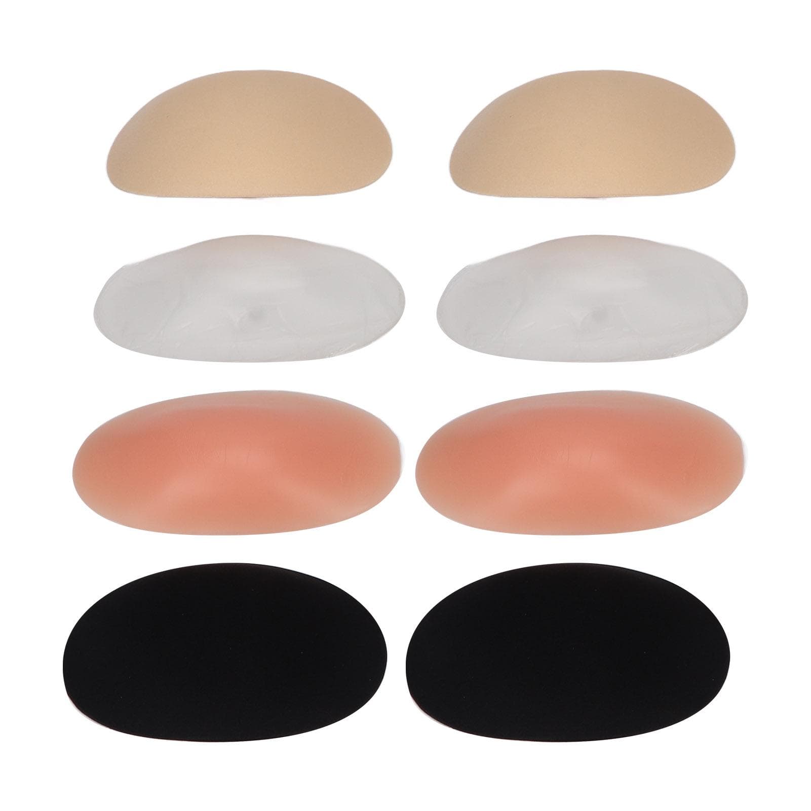 4Pairs Silicone Shoulder Pads Soft Breathable Invisible Removable Prevent Slip Self Adhesive