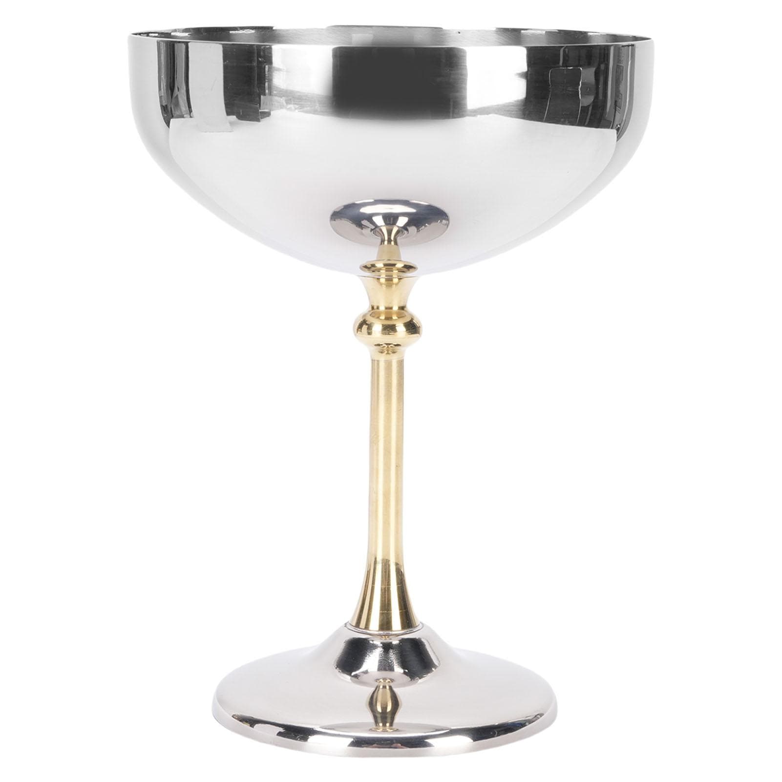 Ice Cream Serving Cup Stainless Steel Footed Ice Cream Cup for Dessert Fruit Salad Pudding B L(for 6.5-9kg)