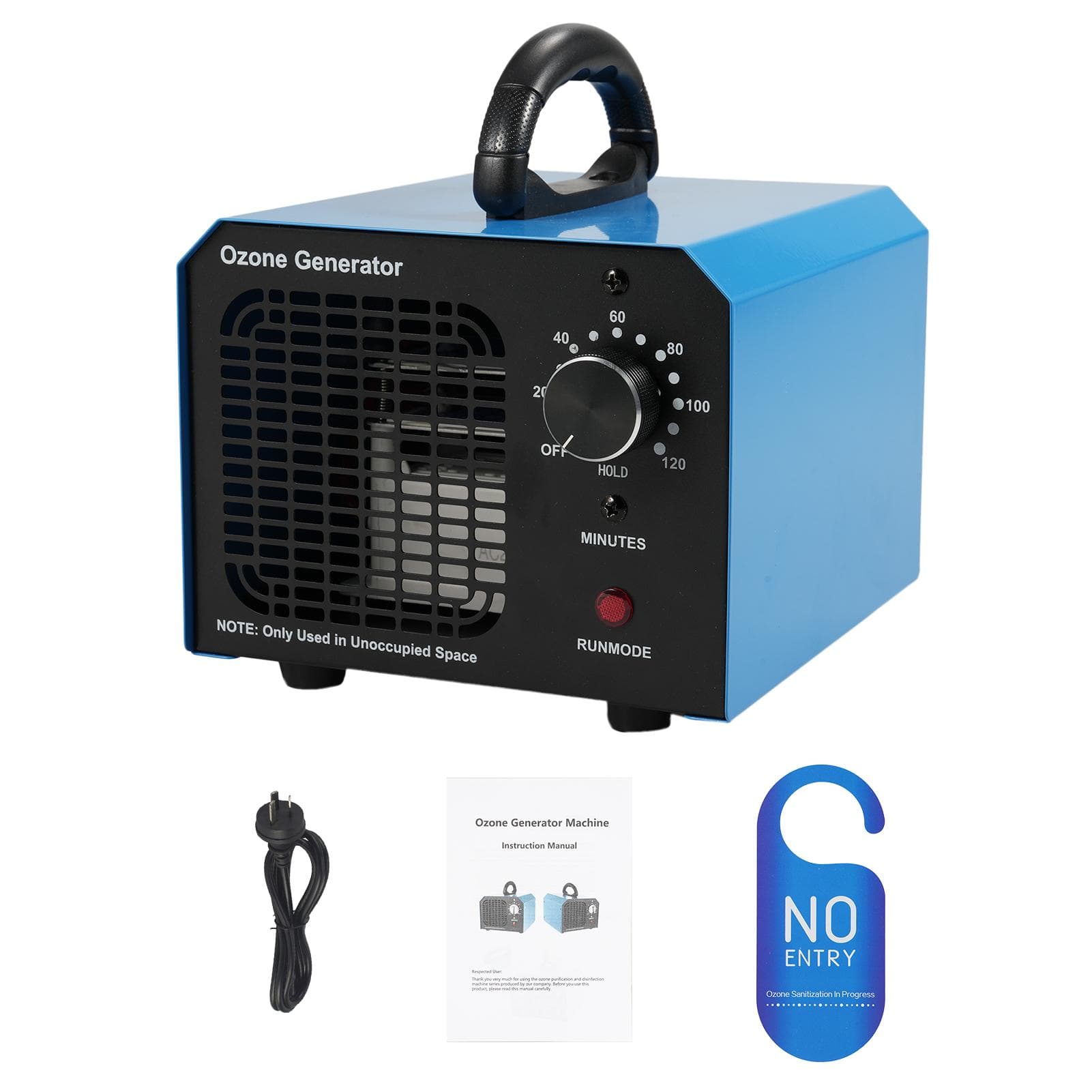 Ozone Generator 10000mgh Ozone Machine Odor Removal Eliminate Odors O₃ Ozone Ionizer Deodorizer 10g & AU Plug blue