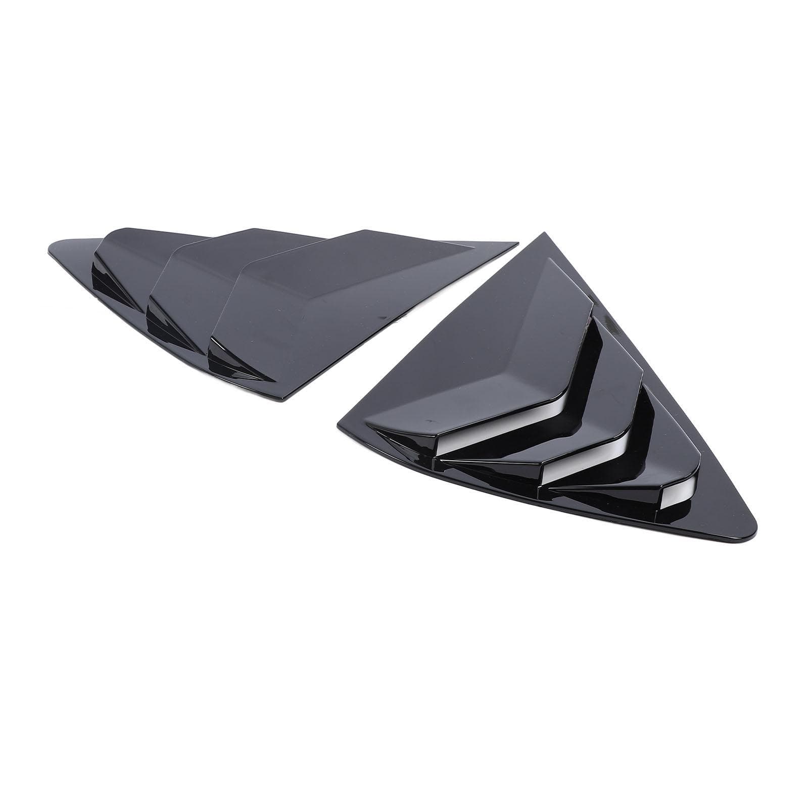 2PCS Rear Window Louver Left Right Side Window Louver Vent Cover Shutter Panel Trim Frame for X6 black