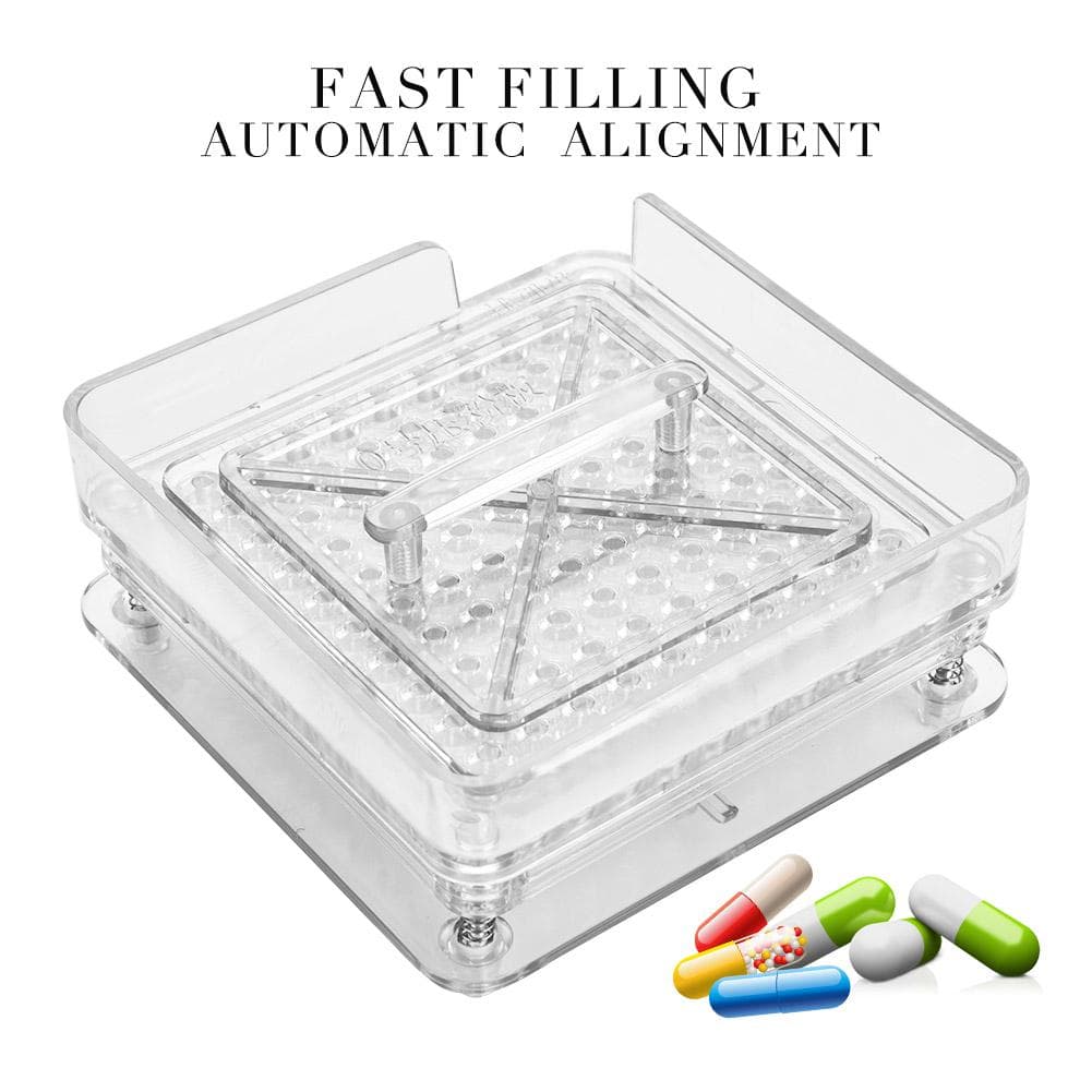 Empty Capsule Plates 100 Holes Manual Vitamins Powder Pressing Plate Capsules Filling Tool 0#