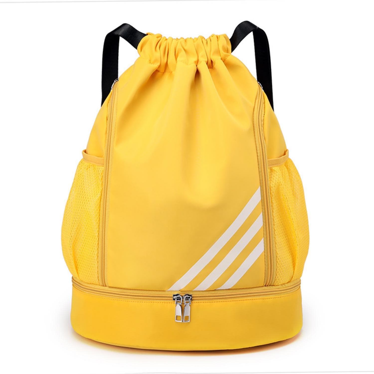 Sports Backpacks Waterproof Drawstring Backpack Sports Gym Bag yellow