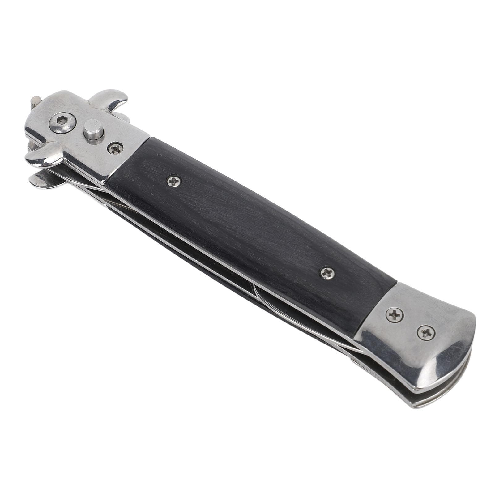 Folding Spring Fork Reusable Stainless Steel Automatic Foldable Spring Fork for Family School L(for 6.5-9kg)