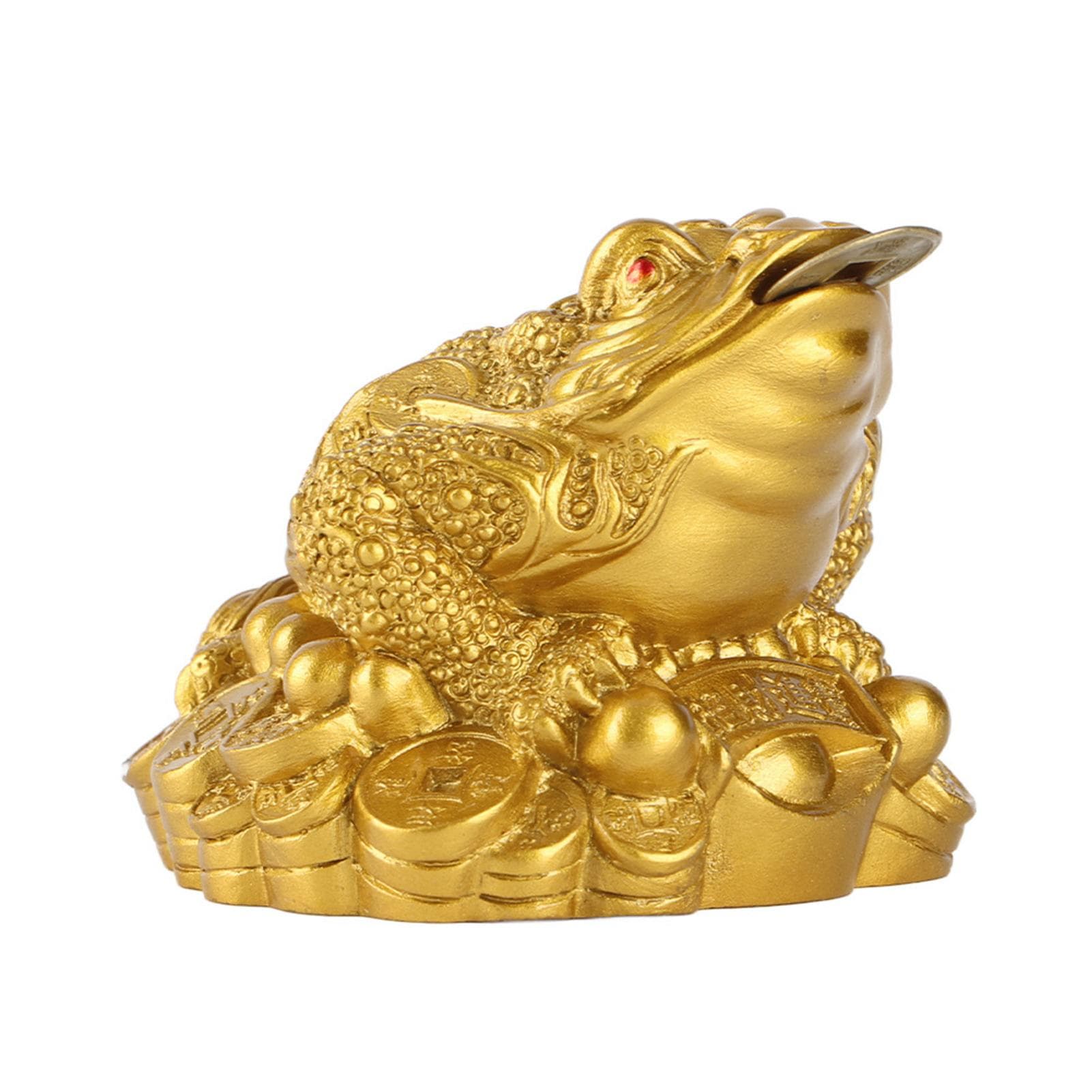Chinese Feng Shui Wealth Lucky Money Frog Coin Toad Home Office Decoration Good Lucky Gift