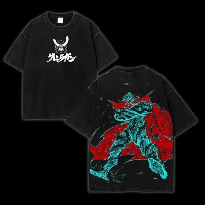 Tengen Toppa Gurren Lagann“Spiral Overdrive Protocol”Women Tshirt Washed Cotton T-shirt T Shirt Men Clothing Short Sleeve Tees XL