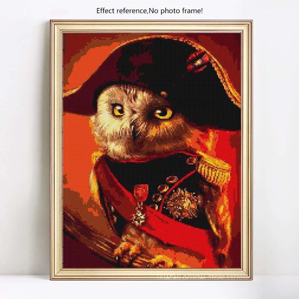 5D DIY Diamond Painting Animal Owl Diamond Embroidery Full Round Mosaic Picture 20X30CM