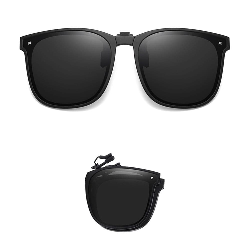 Funny UV 400 Clip On Sunglasses Square Frame Foldable Sun Glasses for Women & Men Easy Carry