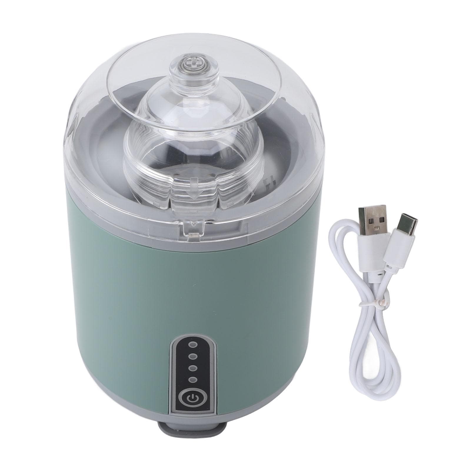 Electric Golden Egg Maker 1200mAh Rechargeable Automatic Egg Yolk White Mixer with Transparent PC Green