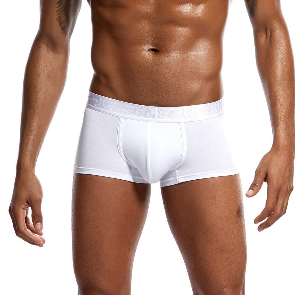 Men Sexy Underwear Boxer Briefs XL white