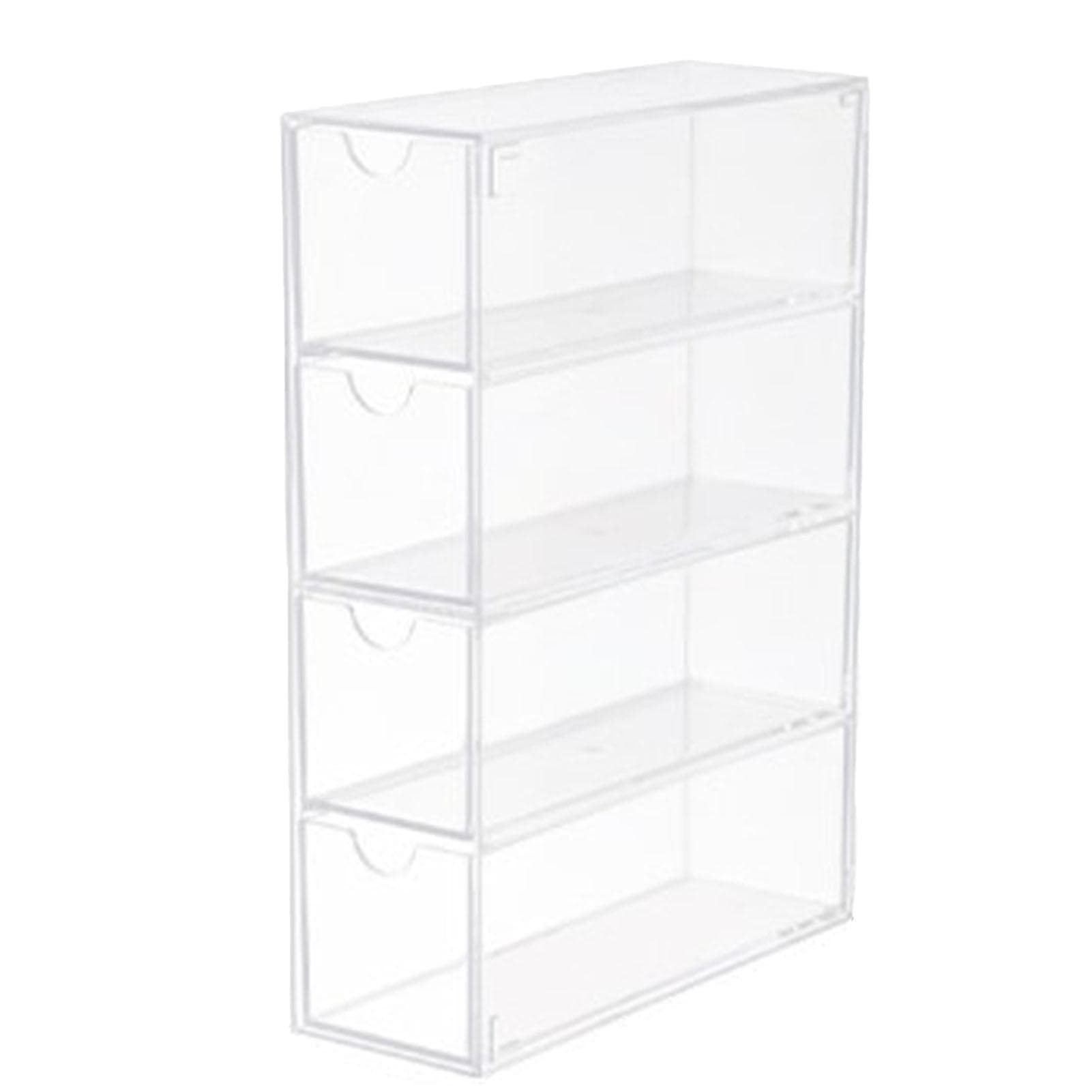 4 Drawers Eyeglass Storage Organizer Box Clear Acrylic Stackable Sunglasses Display Holder