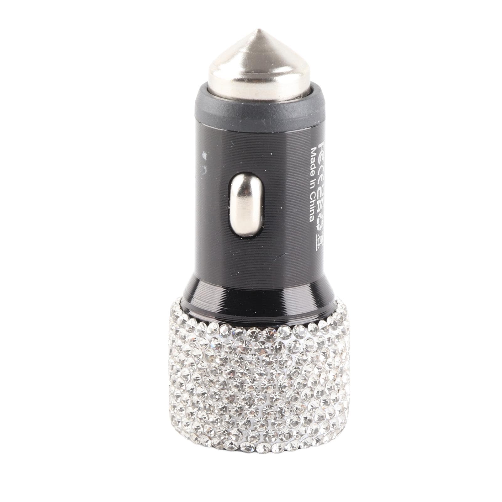 USB Car Charger 5V Rhinestone Decoration Dual Port Fast Charging Adapter Car Interior