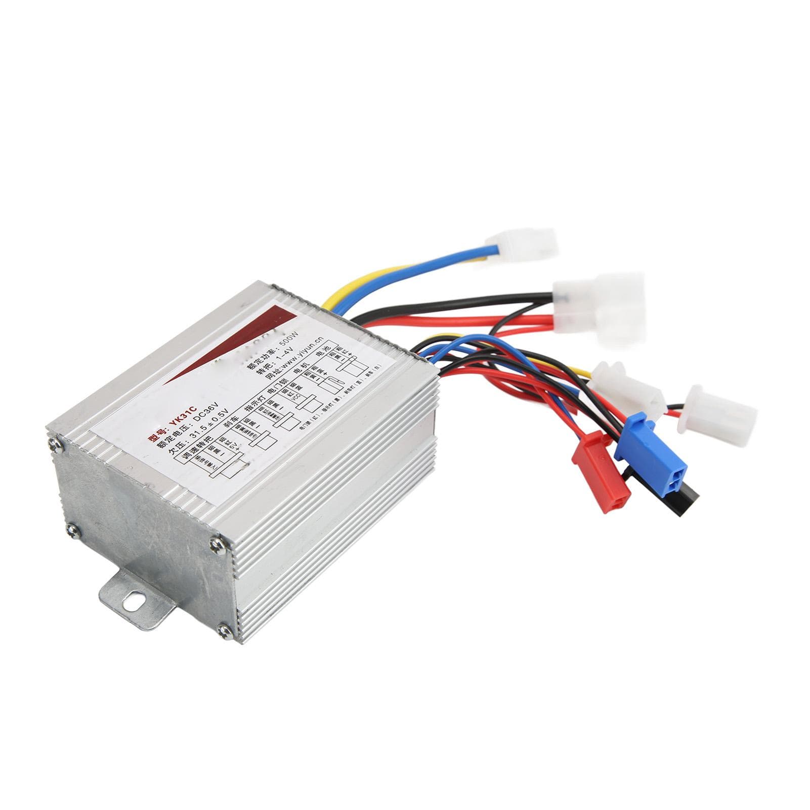 36V 500W Motor Brush Speed Controller with Twist Throttle Grip Aluminium Alloy for Electric Bike