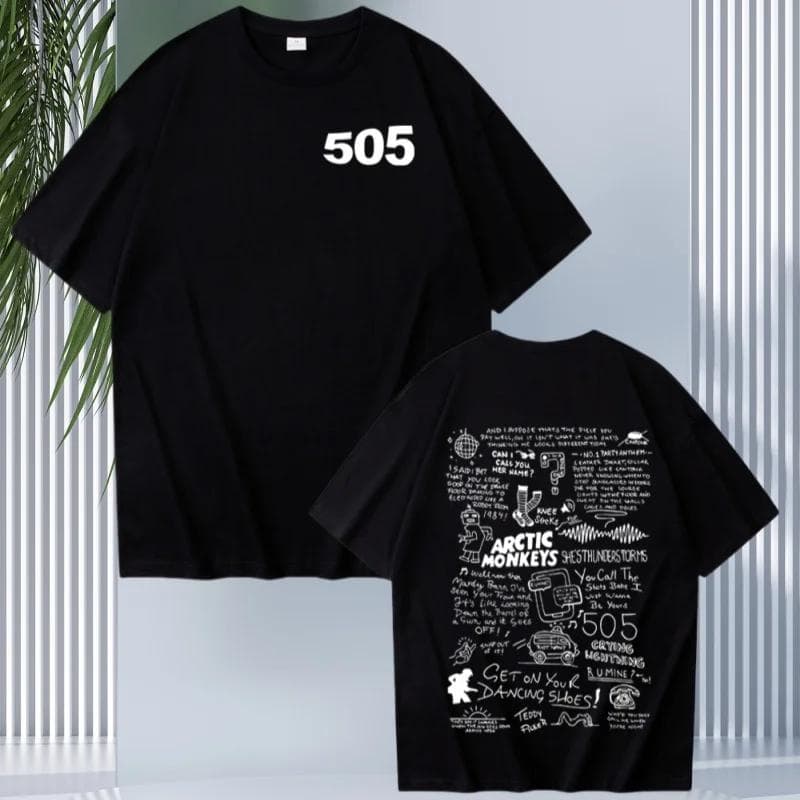 New Cotton 505 Shirt Arctic Monkey Music Shirt Arctic Monkey Merch Gift Arctic Monkey Fans Round Neck Short Sleeve Shirt S