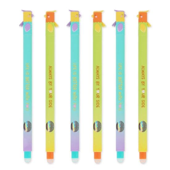 Erasable Pen Set Valentine's Day 2026 Gel Pens Smooth Writing Reusable Thermal Ink Holiday Card Pen for Love Cards Holiday Gifts 6pcs