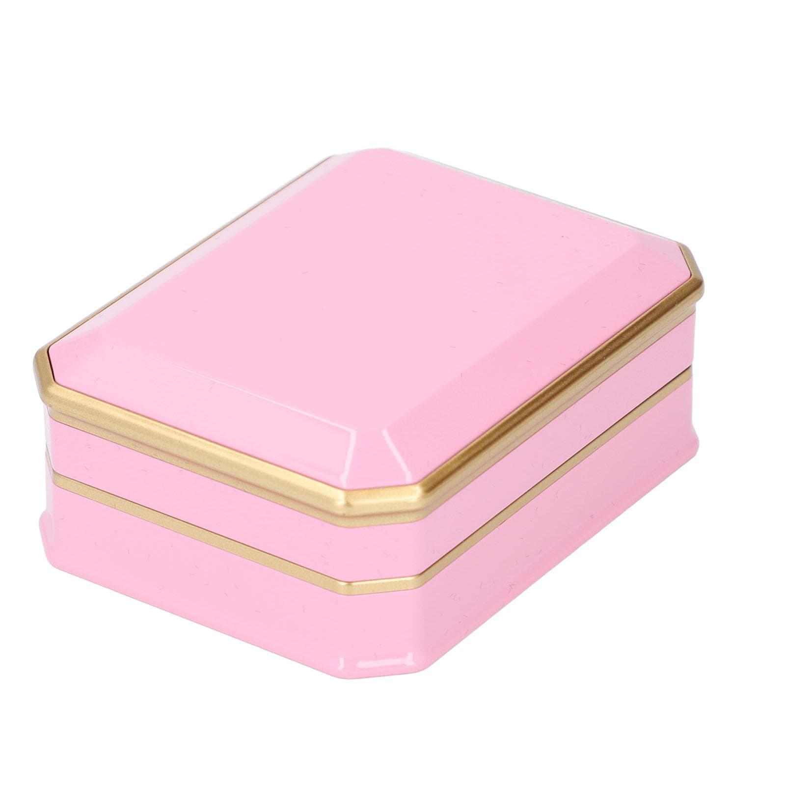 Pink LED Pendant Necklace Box Jewelry Gift Box Case Small Jewelry Display for Proposal Engagement