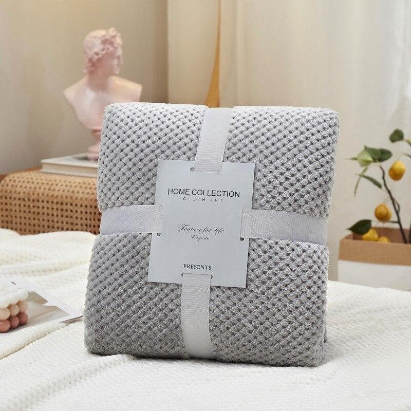 Soft Warm Flannel Blankets For Beds Solid Pink Blue Coral Fleece Mink Throw Sofa Cover Bedspread Fluffy Plaid Blankets 150x200cm grey
