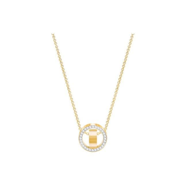 Swarovski Hollow Pendant Necklace Women necklaces Gold 5349336 Box (Random Color)