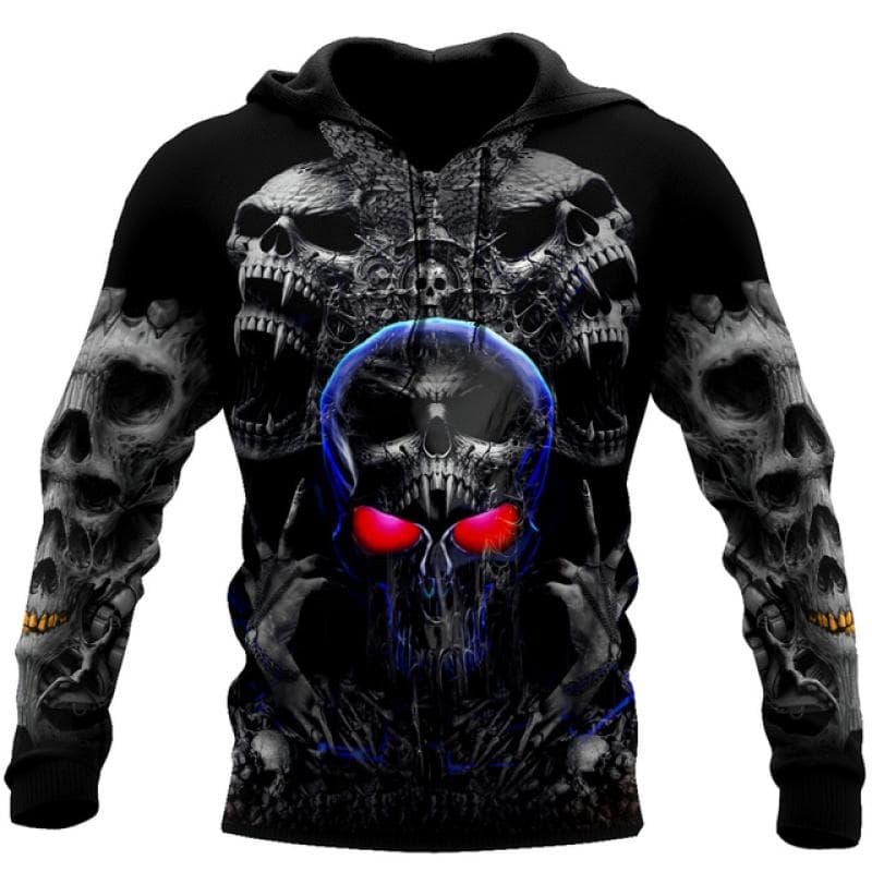 Men's Hoodies Sweatshirt 3D Print Horror Skull Streetwear Harajuku Pullover Hip Hop Jacket Men Women Tracksuit Oversized Hoodie S