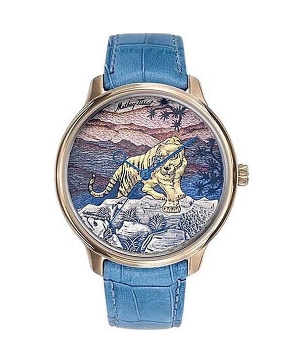 Mathey-Tissot Edmond Limited Edition Handcrafted 3D Tiger Multicolor Dial Automatic H1886TP Men's Watch multicolour