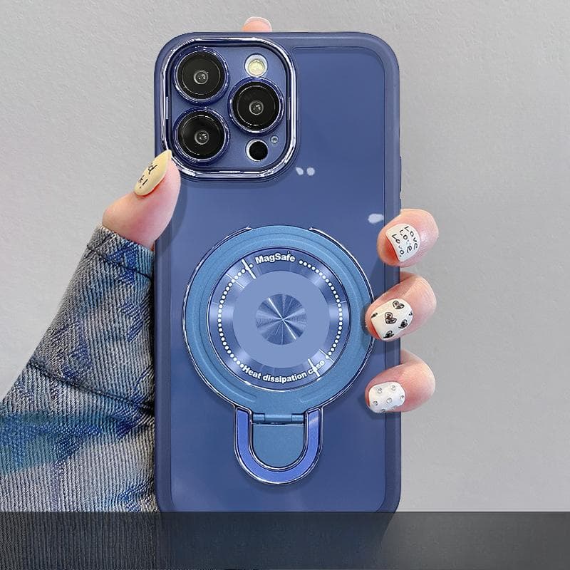 Applicable To Apple 15 Lens Film Mobile Phone Case Iphone14 Round Folding Invisible Bracket 13 Transparent 12 Silicone 11 iPhone 6s Plus