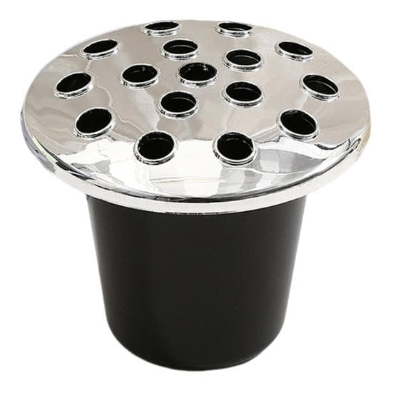 Cemetery Flower Holder with Lid Graveyard Memorial Vase Cemetery Flowerpot for Flower Arrangement Cemetery silver