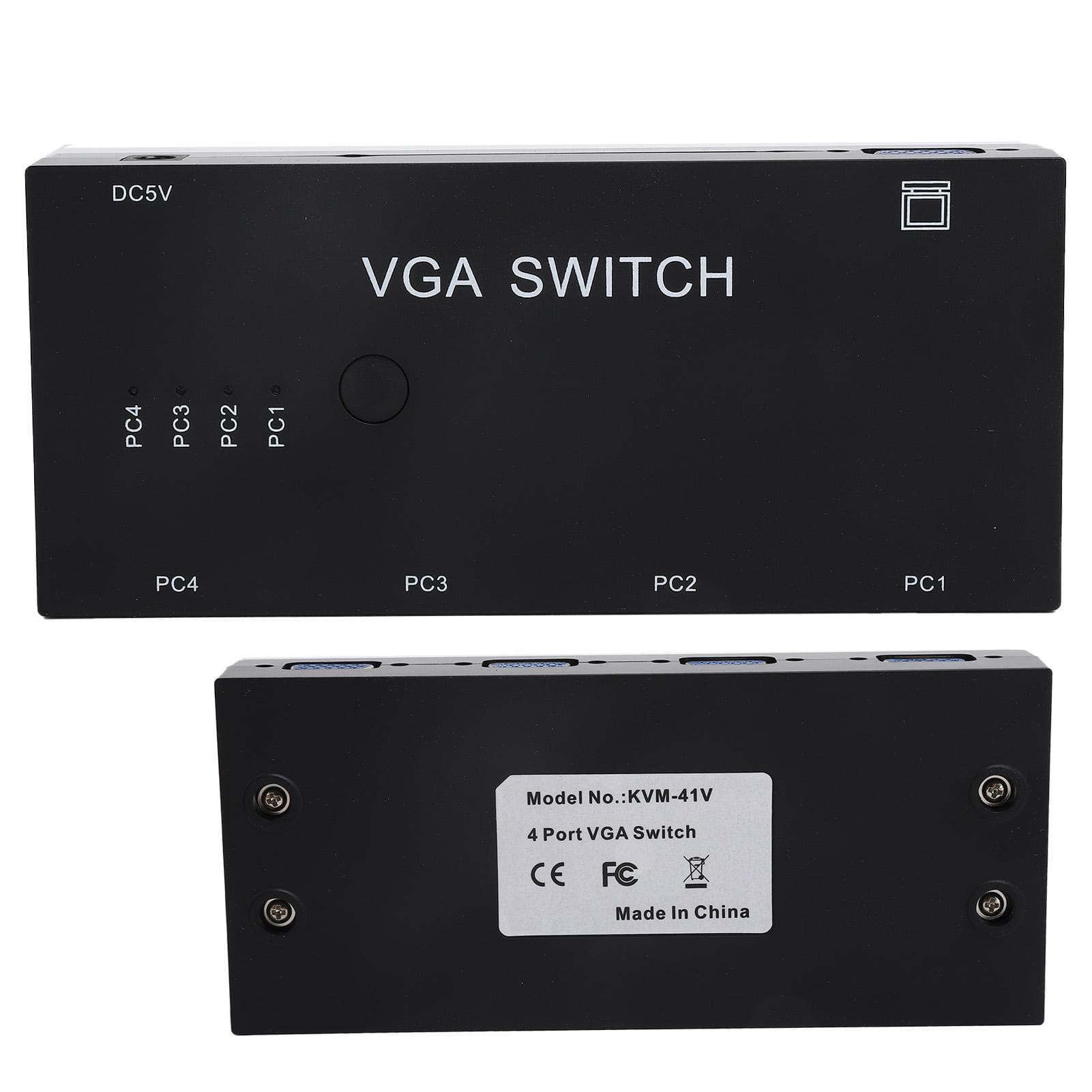 VGA Switcher 4 In 1 Out VGA Splitter Switch Box Video Converter for VGAXVGASVGAUXGA