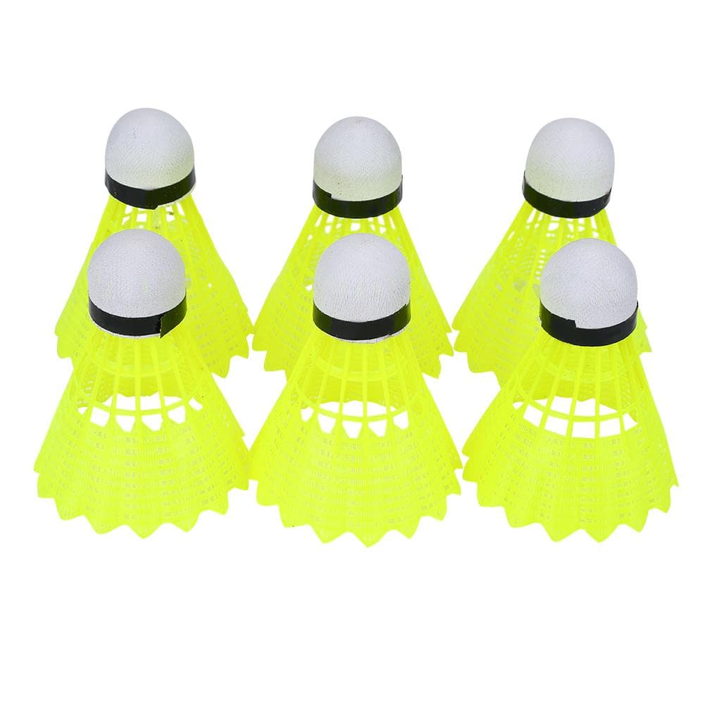 6Pcs/Set Professional Nylon Badminton Ball Shuttlecock Outdoor Sports Training Accessory white