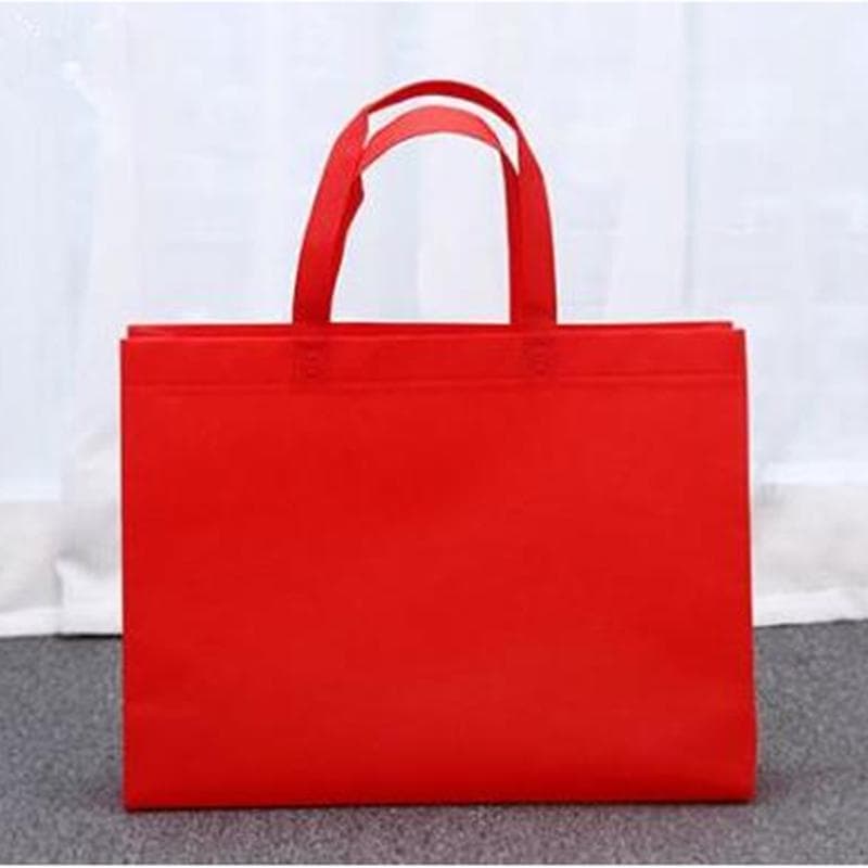 Women Foldable Shopping Bag Reusable Eco Large Non woven Shoulder Bags Cloth Bags red