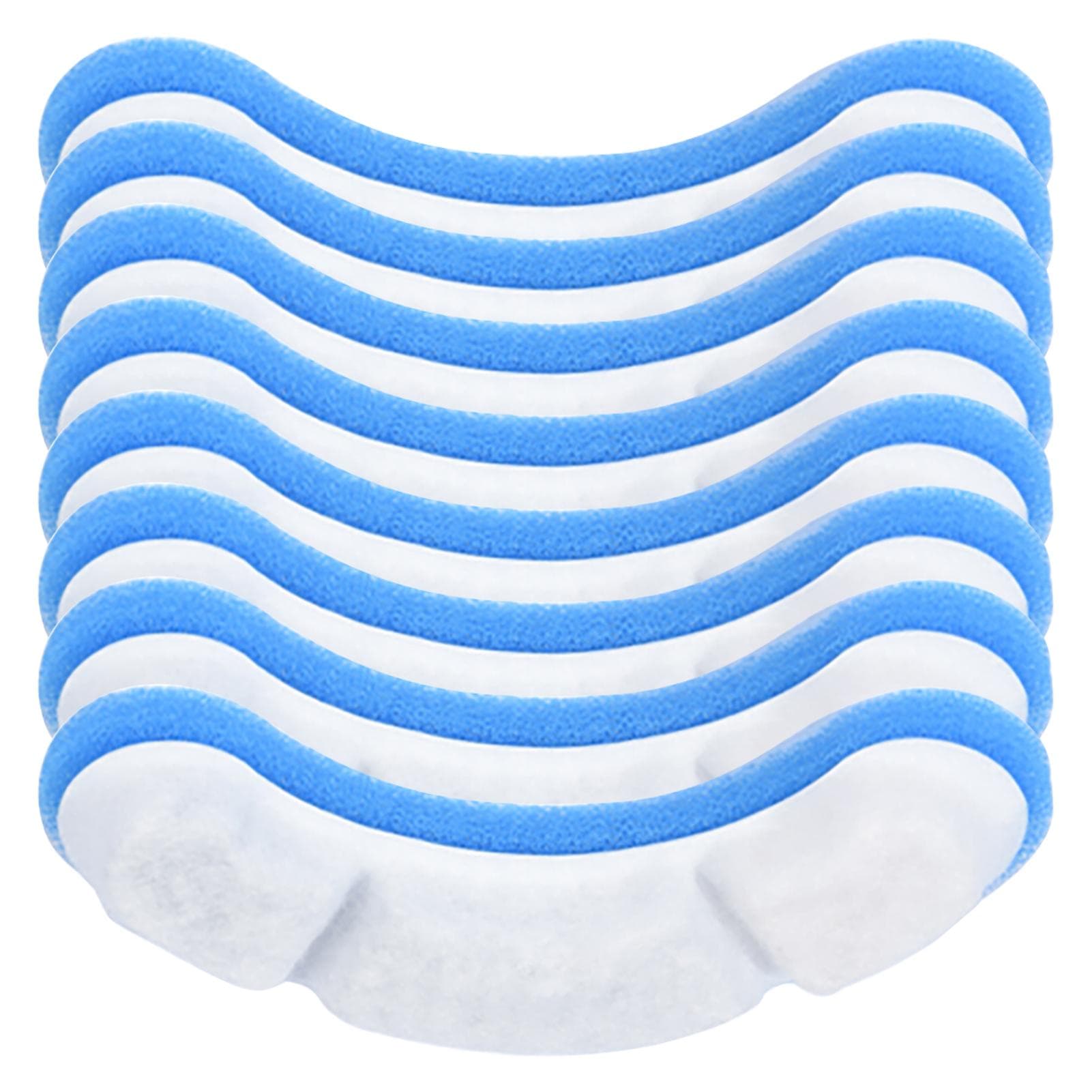 8pcs Filters for 61OZ/1.8L Transparent Cat Water Fountain Filters Pet Fountain Activated Carbon blue