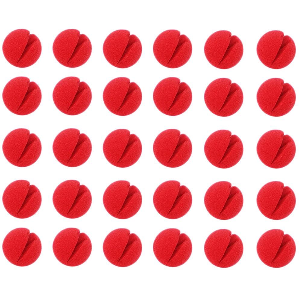 30Pcs Red Clown Noses Foam Clown Noses Cosplay Red Clown Nose for Halloween Christmas Costume Party red