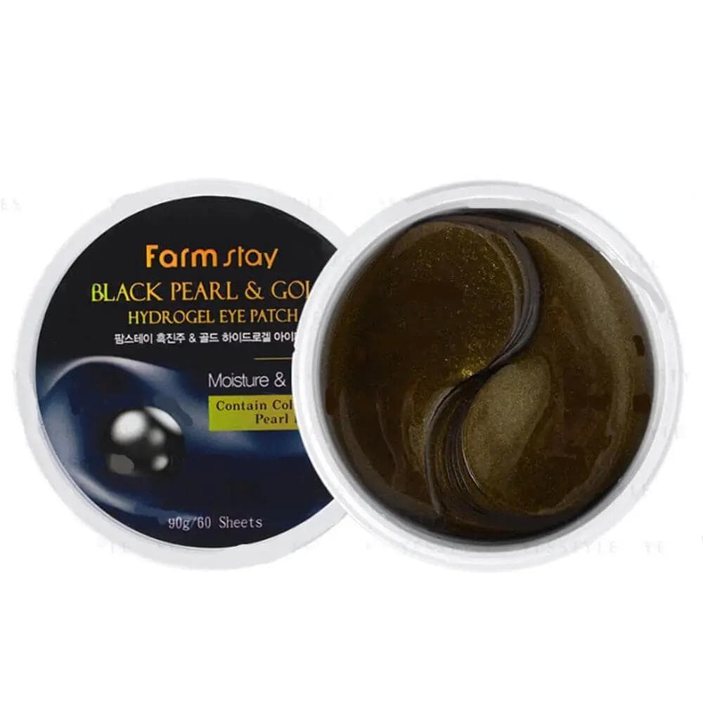 Black Pearl and Gold Hydrogel Eye Patch FarmStay 60 pcs