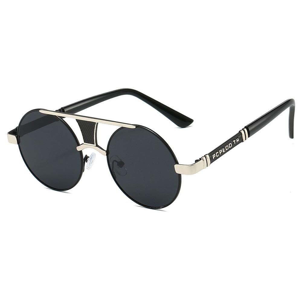 Vintage Round Sunglasses Double Bridge Retro UV400 Sun Glasses Luxury Design for Women & Men