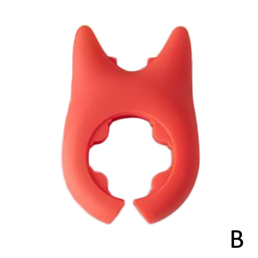 Portable Silicone Anti-overflow Pot Lid Clip Anti-scalding Spoon Holder Support Rack Kitchen Universal Spatula Bracket Clip red