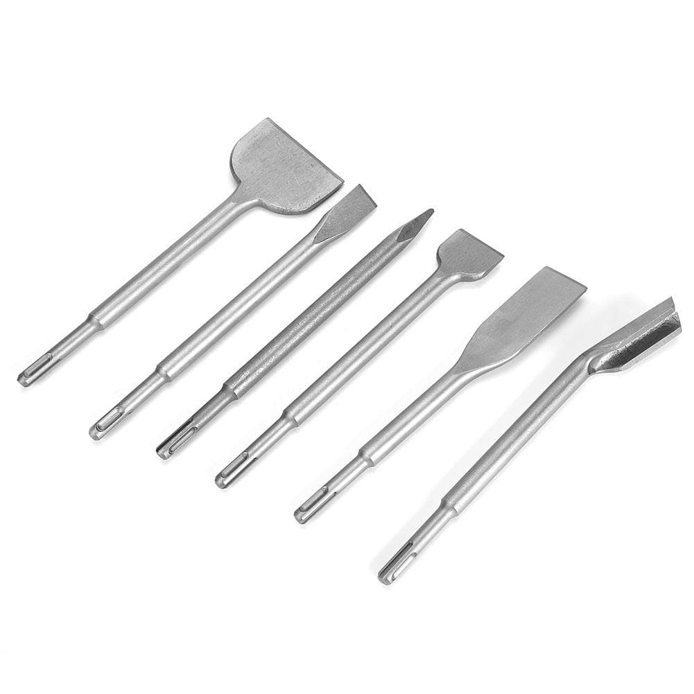 6pcs Rotary Hammer SDS Plus Drill Chisel Set Concrete Wall Drilling Tool